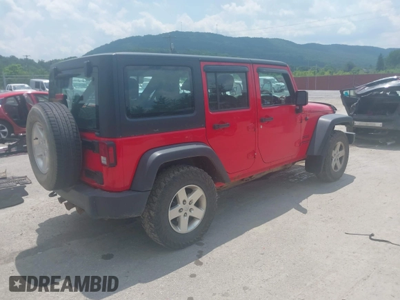 2015 Jeep Wrangler Unlimited Sport RHD with VIN 1C4BJWKG4FL679572, listed as a IAAI auction lot 42568920 with 183,907 mi miles and . Bid and sale history available at DreamBid. Image 4.
