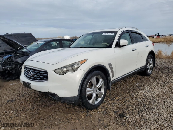 2009 Infiniti FX35 with VIN JNRAS18W89M150439, listed as a Copart auction lot 46363434 with 144,333 mi miles and Salvage Title. Bid and sale history available at carsss.com. Image 1.