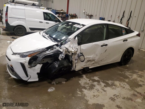 2022 Toyota Prius L Eco with VIN JTDKAMFU9N3166109, listed as a Copart auction lot 47897125 with 82,348 mi miles and Salvage Title. Bid and sale history available at carsss.com. Image 1.