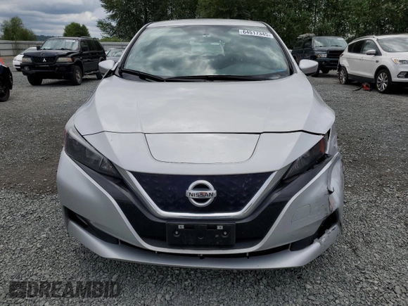 2019 Nissan LEAF SV with VIN 1N4AZ1CP0KC321892, listed as a Copart auction lot 64517345 with 36,840 mi miles and Salvage title. Bid and sale history available at DreamBid. Image 5.