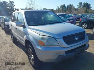 2004 Honda Pilot EX with VIN 2HKYF18594H621365, listed as a IAAI auction lot 41996562 with 223,322 mi miles and . Bid and sale history available at DreamBid. Image 1.