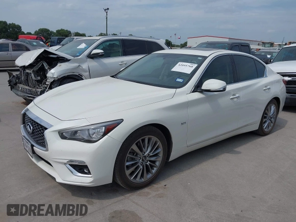 2020 Infiniti Q50 Pure z VIN JN1EV7AP7LM201535, wystawiony jako IAAI lot #42055768 z przebiegiem 49 296 mil mil oraz . Historia ofert i sprzedaży dostępna na DreamBid. Obrazek 2.