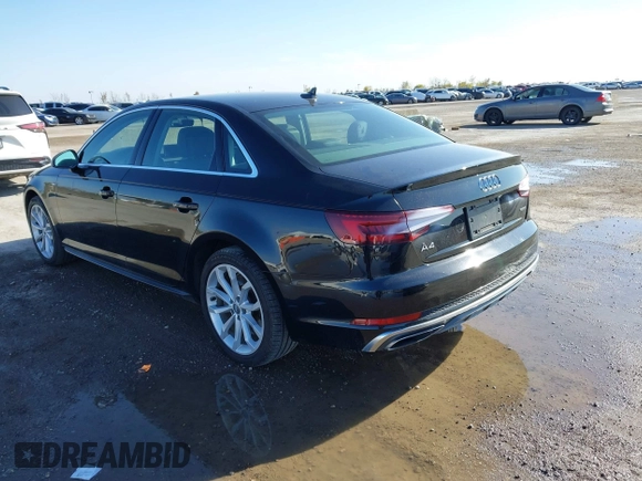 2019 Audi A4 Premium z VIN WAUDNAF40KA024392, wystawiony jako IAAI lot #41045566 z przebiegiem 56 419 mil mil oraz . Historia ofert i sprzedaży dostępna na DreamBid. Obrazek 3.