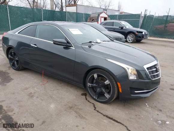 2015 Cadillac ATS Coupe Standard RWD with VIN 1G6AA1RX8F0122088, listed as a IAAI auction lot 41543354 with 82,217 mi miles. Bid and sale history available at carsss.com. Image 1.