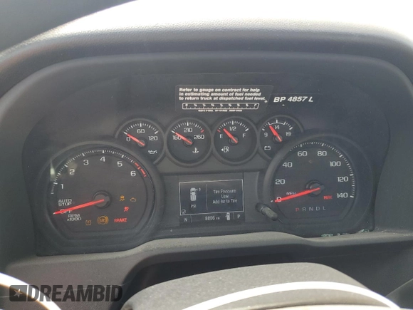 2024 Chevrolet Silverado 1500 Work Truck with VIN 3GCNAAED8RG381321, listed as a Copart auction lot 53080045 with 8,806 mi miles and Salvage Title. Bid and sale history available at carsss.com. Image 9.