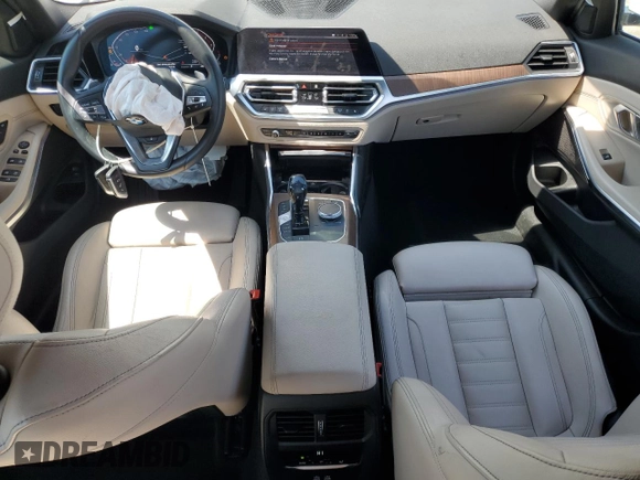 2021 BMW 3 Series 330i xDrive with VIN 3MW5R7J01M8B48136, listed as a Copart auction lot 52376245 with 47,411 mi miles and Salvage Title. Bid and sale history available at carsss.com. Image 8.