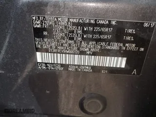 2017 Toyota RAV4 XLE with VIN 2T3RFREV9HW666120, listed as a IAAI auction lot 41641384 with 52,289 mi miles. Bid and sale history available at carsss.com. Image 9.