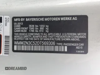 2013 MINI Convertible with VIN WMWZN3C52DT569306, listed as a Copart auction lot 56594535 with 80,247 mi miles and Clean title. Bid and sale history available at DreamBid. Image 12.