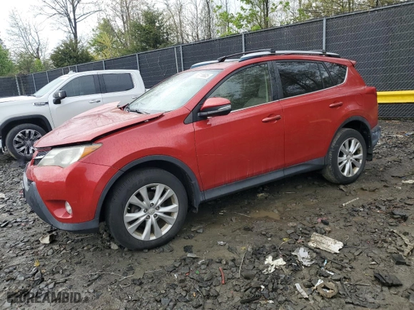 2013 Toyota RAV4 Limited with VIN JTMDFREV3DD014224, listed as a Copart auction lot 53118605 with 187,007 mi miles and Salvage Title. Bid and sale history available at carsss.com. Image 1.