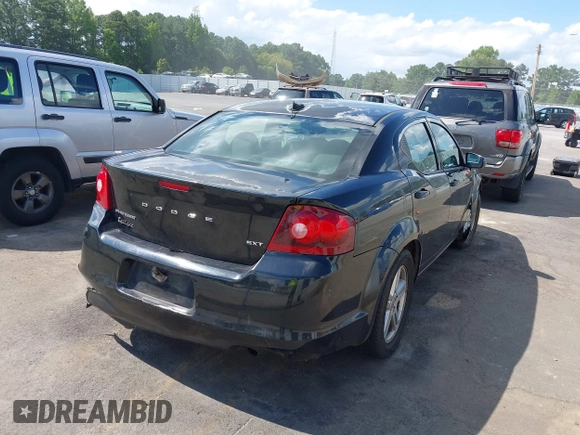 2013 Dodge Avenger SXT with VIN 1C3CDZCB0DN548161, listed as a IAAI auction lot 42780346 with 117,493 mi miles and . Bid and sale history available at DreamBid. Image 4.