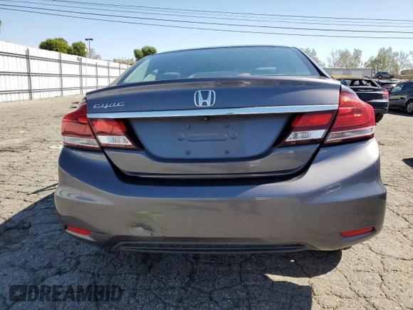 2015 Honda Civic Sedan LX with VIN 2HGFB2F51FH532947, listed as a Copart auction lot 49645685 with 97,466 mi miles and Salvage Title. Bid and sale history available at carsss.com. Image 6.