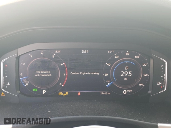 2023 Volkswagen Atlas SE with VIN 1V2JP2CA0PC548717, listed as a Copart auction lot 84495134 with 29,663 mi miles and Salvage title. Bid and sale history available at DreamBid. Image 9.