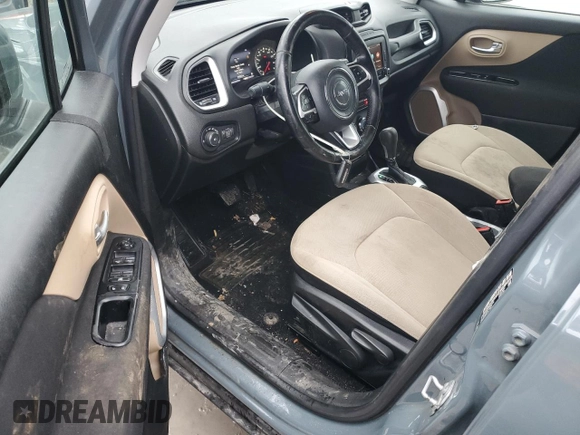 2017 Jeep Renegade Latitude with VIN ZACCJBBB3HPE96163, listed as a Copart auction lot 44974035 with 160,853 mi miles and Salvage Title. Bid and sale history available at carsss.com. Image 8.