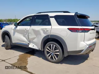 2023 Nissan Pathfinder Platinum with VIN 5N1DR3DK6PC219232, listed as a Copart auction lot 52294885 with 24,498 mi miles and Salvage title. Bid and sale history available at DreamBid. Image 2.