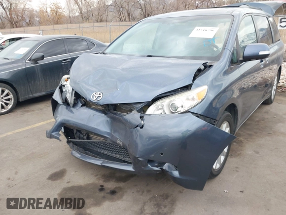2013 Toyota Sienna XLE with VIN 5TDDK3DC1DS062849, listed as a IAAI auction lot 41510296 with 100,178 mi miles and . Bid and sale history available at DreamBid. Image 6.