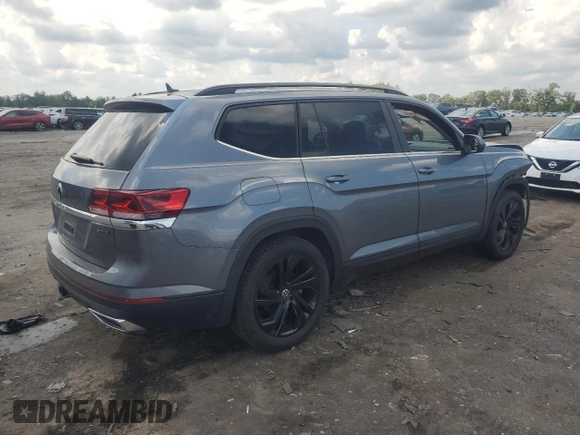 2023 Volkswagen Atlas SE with VIN 1V2HR2CA8PC547047, listed as a Copart auction lot 64255065 with 29,394 mi miles and Salvage title. Bid and sale history available at DreamBid. Image 3.