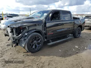 2022 Ram 1500 Limited with VIN 1C6SRFHT4NN380557, listed as a Copart auction lot 46688005 with 43,198 mi miles and Salvage title. Bid and sale history available at DreamBid. Image 1.