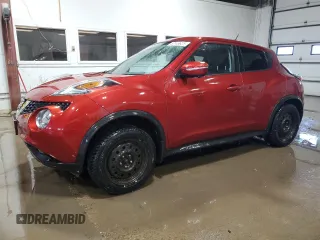 2015 Nissan Juke SL z VIN JN8AF5MV1FT559560, wystawiony jako Copart lot #50146625 z przebiegiem 62 824 mil mil oraz Szkody całkowita. Historia ofert i sprzedaży dostępna na DreamBid. Obrazek 1.