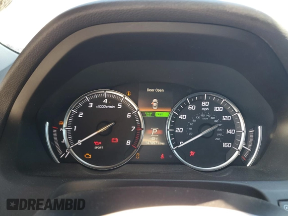 2017 Acura TLX V6 w/Technology Pkg with VIN 19UUB2F51HA004379, listed as a Copart auction lot 41872135 with 147,057 mi miles and Salvage Title. Bid and sale history available at carsss.com. Image 9.