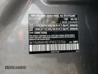 2023 Mercedes-Benz GLB 250 z VIN W1N4M4HB1PW272706, wystawiony jako Copart lot #53211815 z przebiegiem 30 428 mil mil oraz Szkoda całkowita • Salvage title. Historia ofert i sprzedaży dostępna na DreamBid. Obrazek 14.