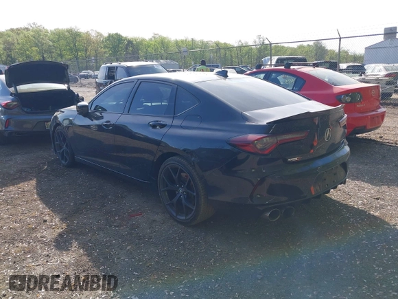 2023 Acura TLX Type S with VIN 19UUB7F91PA004042, listed as a IAAI auction lot 42098946 with Not Provided miles and . Bid and sale history available at DreamBid. Image 3.