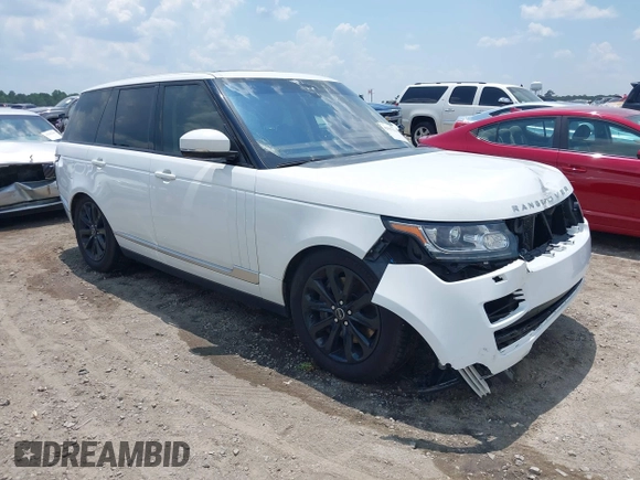 2017 Land Rover Range Rover HSE z VIN SALGS2FV8HA356315, wystawiony jako IAAI lot #42587516 z przebiegiem 94 639 mil mil oraz . Historia ofert i sprzedaży dostępna na DreamBid. Obrazek 1.