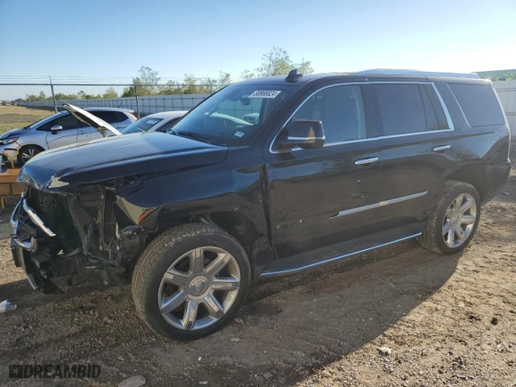 2019 Cadillac Escalade Luxury with VIN 1GYS3BKJ1KR268050, listed as a Copart auction lot 80866924 with 78,078 mi miles and Salvage Title. Bid and sale history available at carsss.com. Image 1.