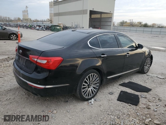 2015 Kia Cadenza Premium with VIN KNALN4D74F5176779, listed as a Copart auction lot 77789274 with 159,605 mi miles and Salvage Title. Bid and sale history available at carsss.com. Image 3.