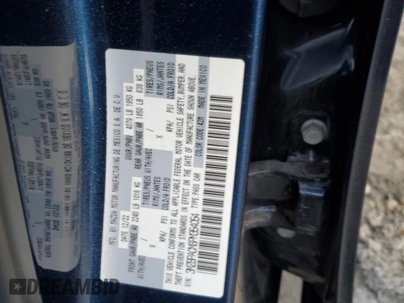2023 Mazda 3 S Preferred with VIN 3MZBPACM8PM354054, listed as a Copart auction lot 79035094 with 17,928 mi miles and Salvage Title. Bid and sale history available at DreamBid. Image 12.