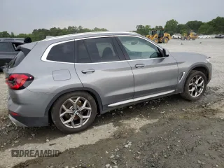 2023 BMW X3 xDrive30i with VIN 5UX53DP04P9S68659, listed as a Copart auction lot 54368385 with 26,650 mi miles and Salvage Title. Bid and sale history available at DreamBid. Image 3.