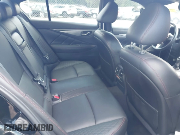 2018 Infiniti Q50 Red Sport 400 with VIN JN1FV7AP0JM461227, listed as a IAAI auction lot 42308384 with 100,694 mi miles and . Bid and sale history available at DreamBid. Image 8.