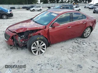 2014 Buick Regal Premium I with VIN 2G4GN5EX1E9281608, listed as a Copart auction lot 62113175 with 143,392 mi miles and Salvage title. Bid and sale history available at DreamBid. Image 1.