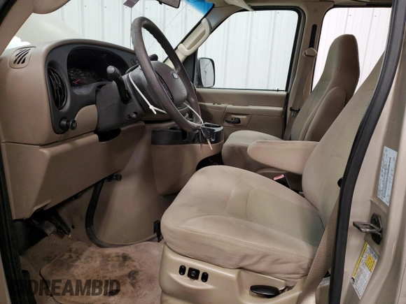 2008 Ford Econoline Passenger XL with VIN 1FMNE11L38DA52308, listed as a Copart auction lot 50180065 with 187,079 mi miles and Salvage title. Bid and sale history available at DreamBid. Image 7.