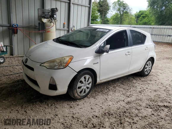 2012 Toyota Prius One with VIN JTDKDTB32C1020173, listed as a Copart auction lot 56573935 with Not Provided miles and Salvage Title. Bid and sale history available at DreamBid. Image 1.