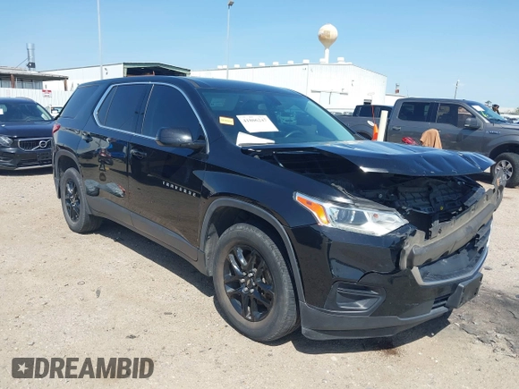 2019 Chevrolet Traverse LS with VIN 1GNERFKW1KJ310856, listed as a IAAI auction lot 41806247 with 88,501 mi miles. Bid and sale history available at carsss.com. Image 1.