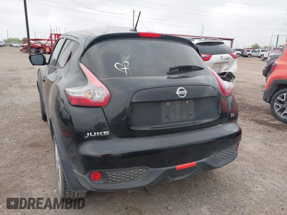2015 Nissan Juke SV with VIN JN8AF5MR7FT502217, listed as a IAAI auction lot 41748106 with 97,200 mi miles. Bid and sale history available at carsss.com. Image 3.