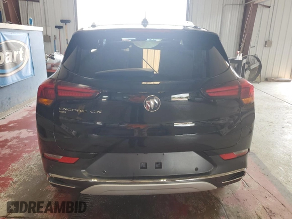 2021 Buick Encore GX Essence with VIN KL4MMGSL9MB182081, listed as a Copart auction lot 58720765 with 37,646 mi miles and Salvage title. Bid and sale history available at DreamBid. Image 6.