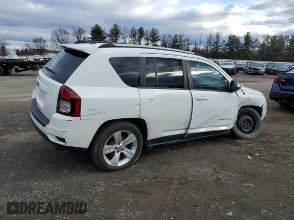 2017 Jeep Compass Sport with VIN 1C4NJCBA4HD130331, listed as a Copart auction lot 47929225 with 97,526 mi miles and Salvage Title. Bid and sale history available at carsss.com. Image 3.
