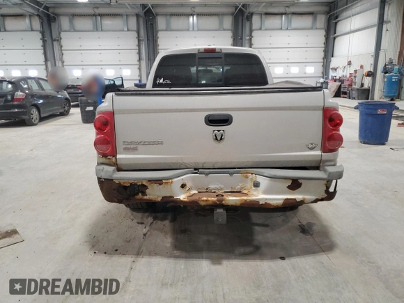 2006 Dodge Dakota SLT with VIN 1D7HW48K16S704158, listed as a Copart auction lot 87705295 with 90,958 mi miles and Salvage Title. Bid and sale history available at carsss.com. Image 6.
