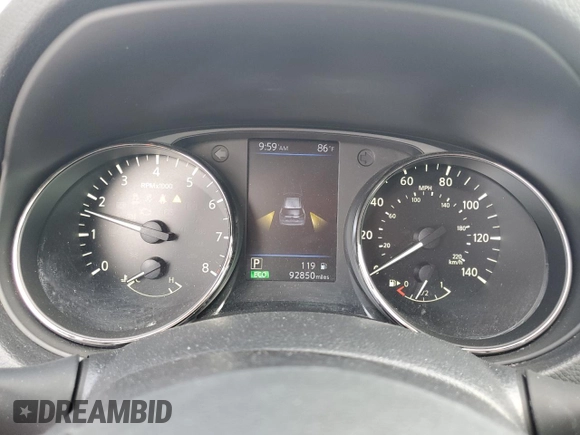 2020 Nissan Rogue SV with VIN KNMAT2MT6LP517164, listed as a Copart auction lot 59956495 with 92,850 mi miles and Non repairable. Bid and sale history available at DreamBid. Image 9.
