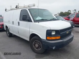 2012 Chevrolet Express Cargo z VIN 1GCWGFCA7C1201373, wystawiony jako IAAI lot #42414621 z przebiegiem 181 807 mil mil oraz . Historia ofert i sprzedaży dostępna na DreamBid. Obrazek 1.