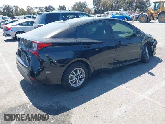 2019 Toyota Prius L Eco with VIN JTDKARFU0K3087064, listed as a IAAI auction lot 41986365 with 81,735 mi miles. Bid and sale history available at carsss.com. Image 4.