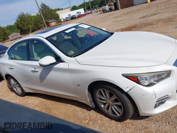 2015 Infiniti Q50 Premium with VIN JN1BV7ARXFM414391, listed as a IAAI auction lot 42245462 with 216,495 mi miles and . Bid and sale history available at DreamBid. Image 13.