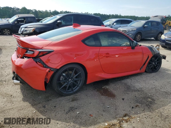 2024 Toyota GR86 Premium with VIN JF1ZNBE18R9757054, listed as a Copart auction lot 62893814 with 0 mi miles and Salvage Title. Bid and sale history available at carsss.com. Image 3.