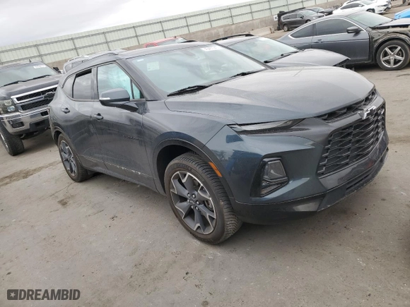 2019 Chevrolet Blazer RS with VIN 3GNKBJRS2KS697879, listed as a Copart auction lot 45407945 with 0 mi miles and Salvage Title. Bid and sale history available at carsss.com. Image 4.