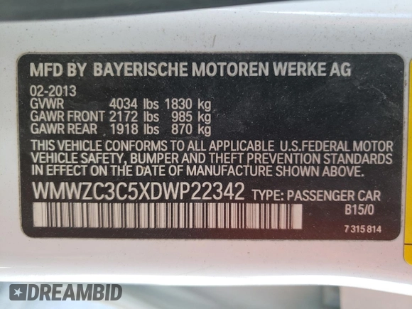 2013 MINI Countryman S with VIN WMWZC3C5XDWP22342, listed as a Copart auction lot 49702823 with 104,441 mi miles and Non repairable. Bid and sale history available at DreamBid. Image 13.