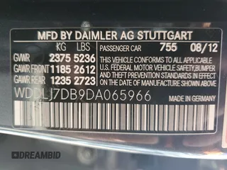 2013 Mercedes-Benz CLS 550 z VIN WDDLJ7DB9DA065966, wystawiony jako Copart lot #46363545 z przebiegiem 54 850 mil mil oraz Szkoda całkowita • Salvage title. Historia ofert i sprzedaży dostępna na DreamBid. Obrazek 12.
