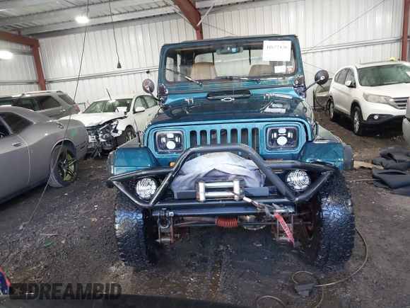 1995 Jeep Wrangler S with VIN 1J4FY19P0SP262341, listed as a IAAI auction lot 41672136 with 161,979 mi miles. Bid and sale history available at carsss.com. Image 12.