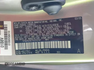 2005 Toyota Sienna CE z VIN 5TDZA23C75S312147, wystawiony jako IAAI lot #41513436 z przebiegiem 87 473 mil mil oraz . Historia ofert i sprzedaży dostępna na DreamBid. Obrazek 9.