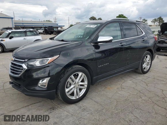 2019 Chevrolet Equinox Premier with VIN 3GNAXYEX2KL238384, listed as a Copart auction lot 56067135 with 48,615 mi miles and Salvage title. Bid and sale history available at DreamBid. Image 1.
